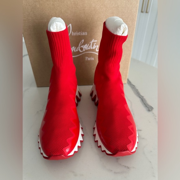 Christian Louboutin Sharky Sock Flat Sneakers - Picture 2 of 8